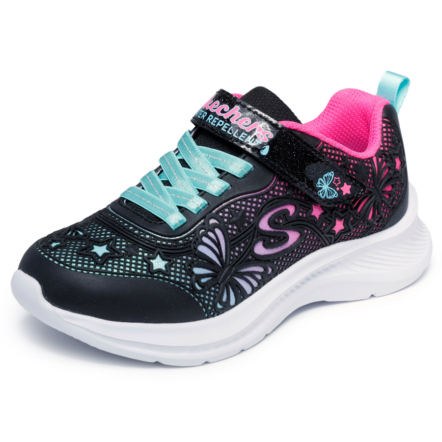 Skechers 303380l Girls Trainer-Black Multi