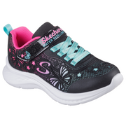 Skechers 303380l Girls Trainer-Black Multi