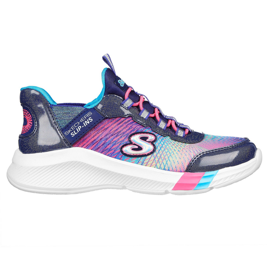 Skechers 303514 Girls Trainer-Navy Multi