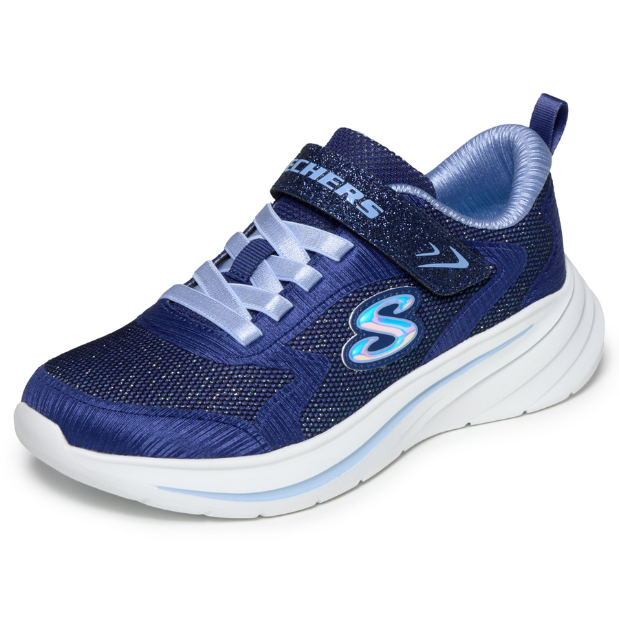 Skechers 303557l Girls Trainer-Navy/Light Blue