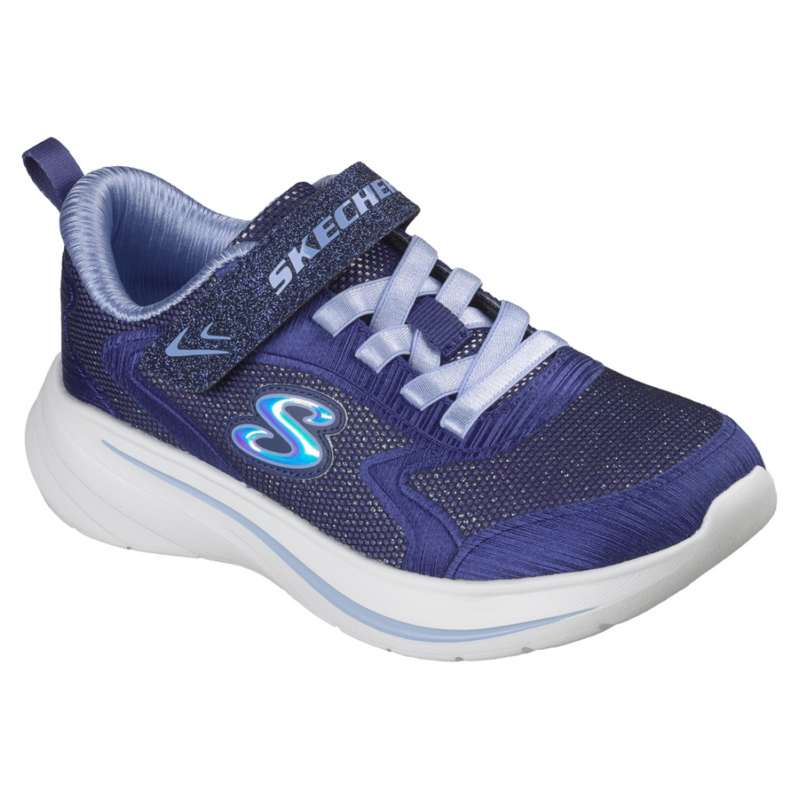 Skechers 303557l Girls Trainer-Navy/Light Blue