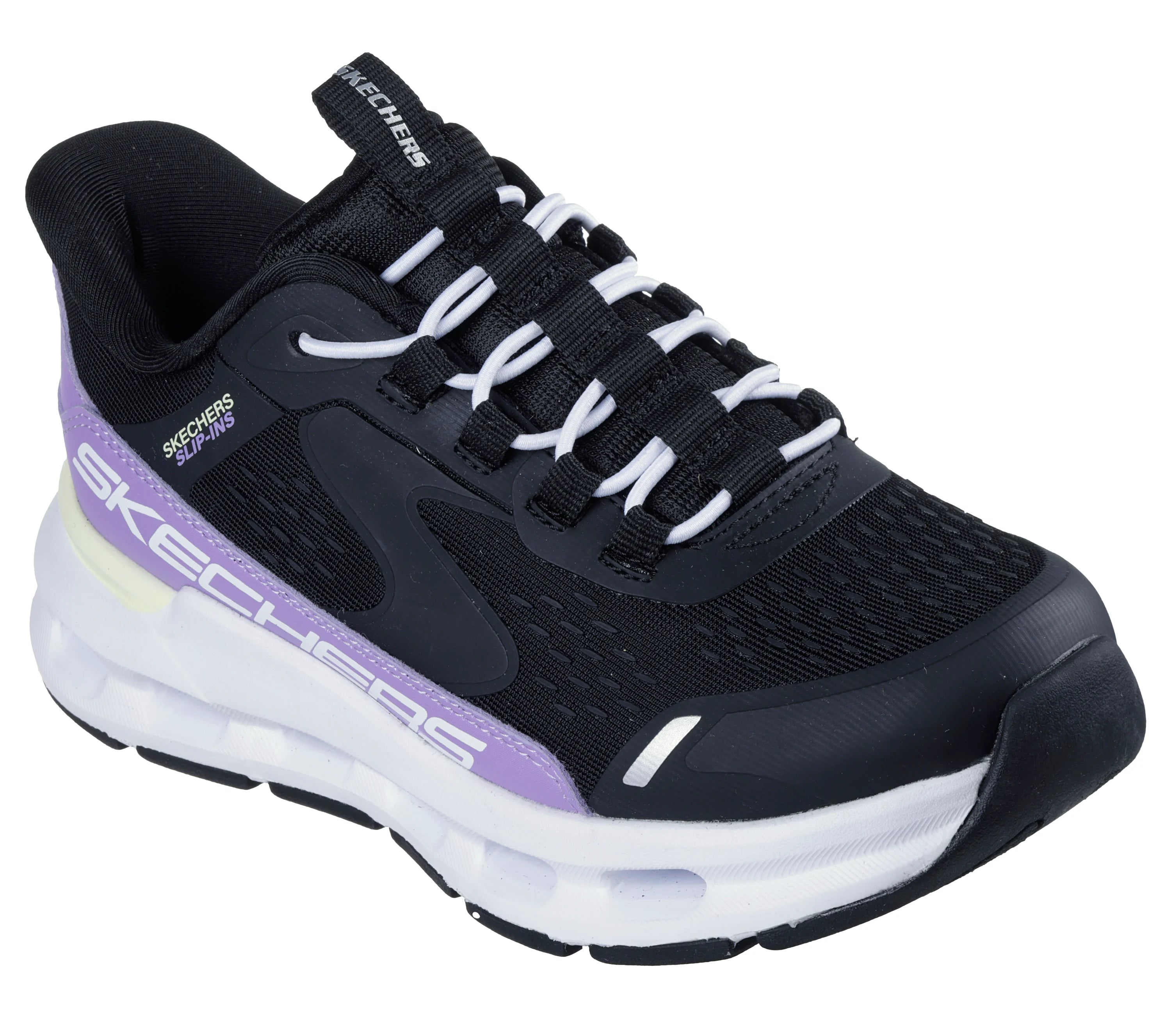 Skechers 303654l Kids Trainer-BLACK/PURPLE