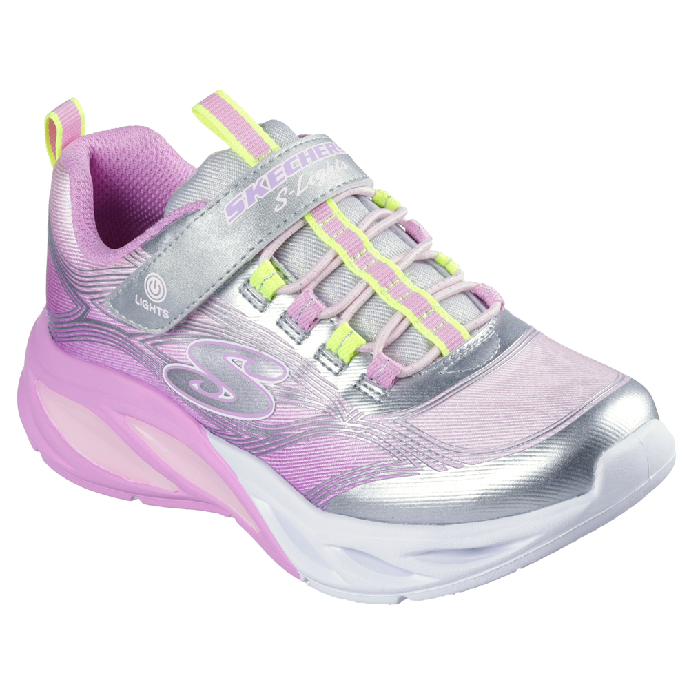 Skechers 303712l Kids Trainer-Silver Multi