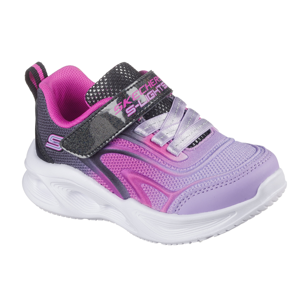 Skechers 303713n Girls Trainer-Black Multi