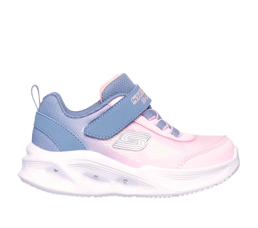 Skechers 303714N Girls Trainer-Grey/Lt Pink