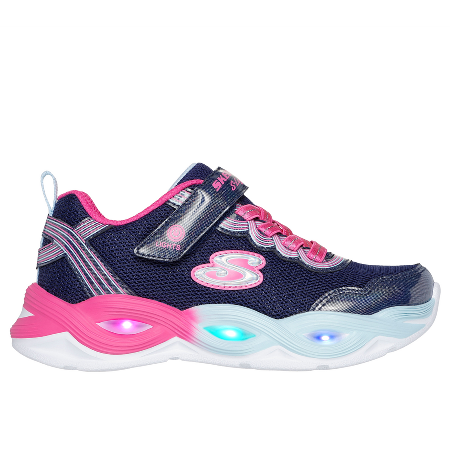 Skechers 303717L Girls Trainer-Navy Multi