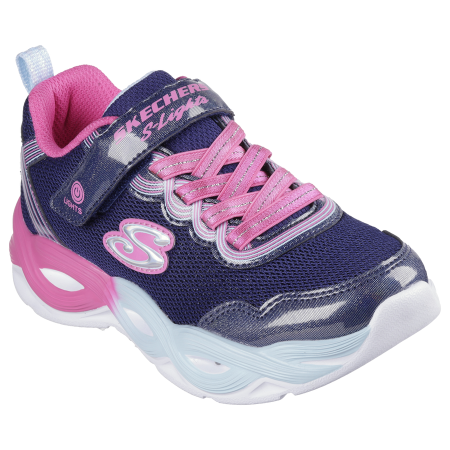 Skechers 303717L Girls Trainer-Navy Multi