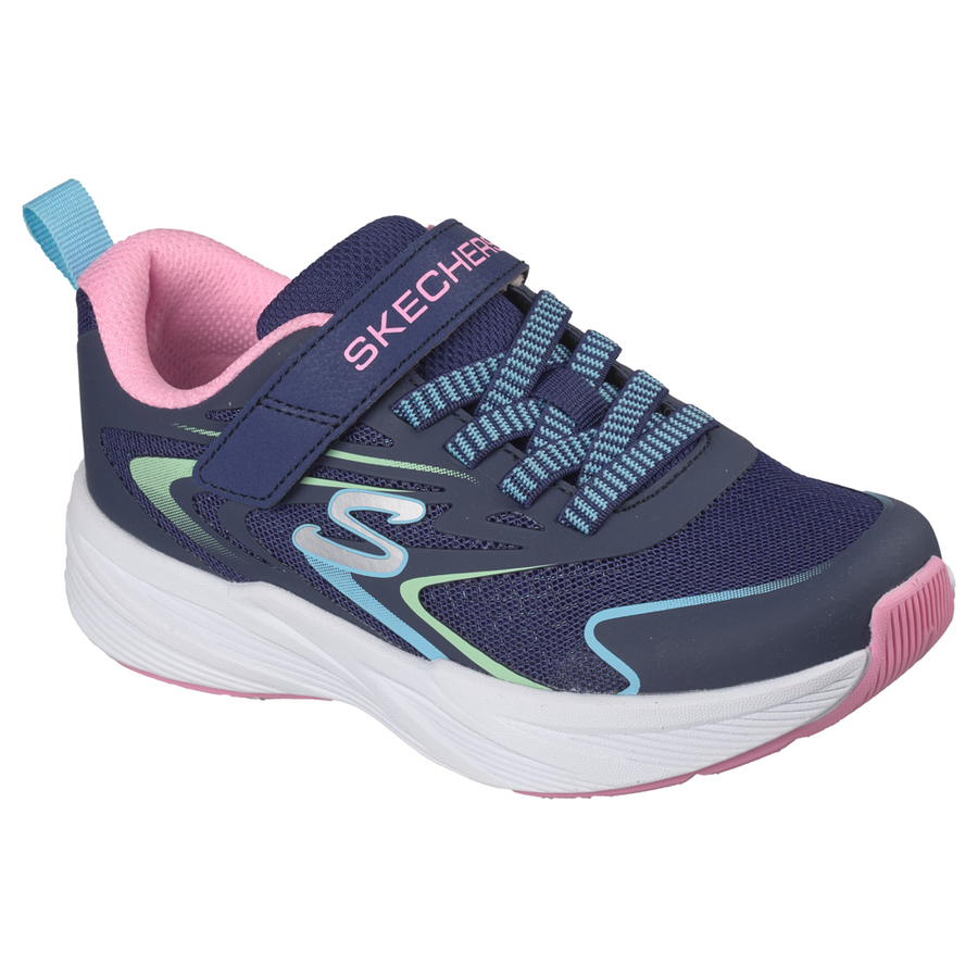 Skechers 303882l Girls Trainer-Navy Multi