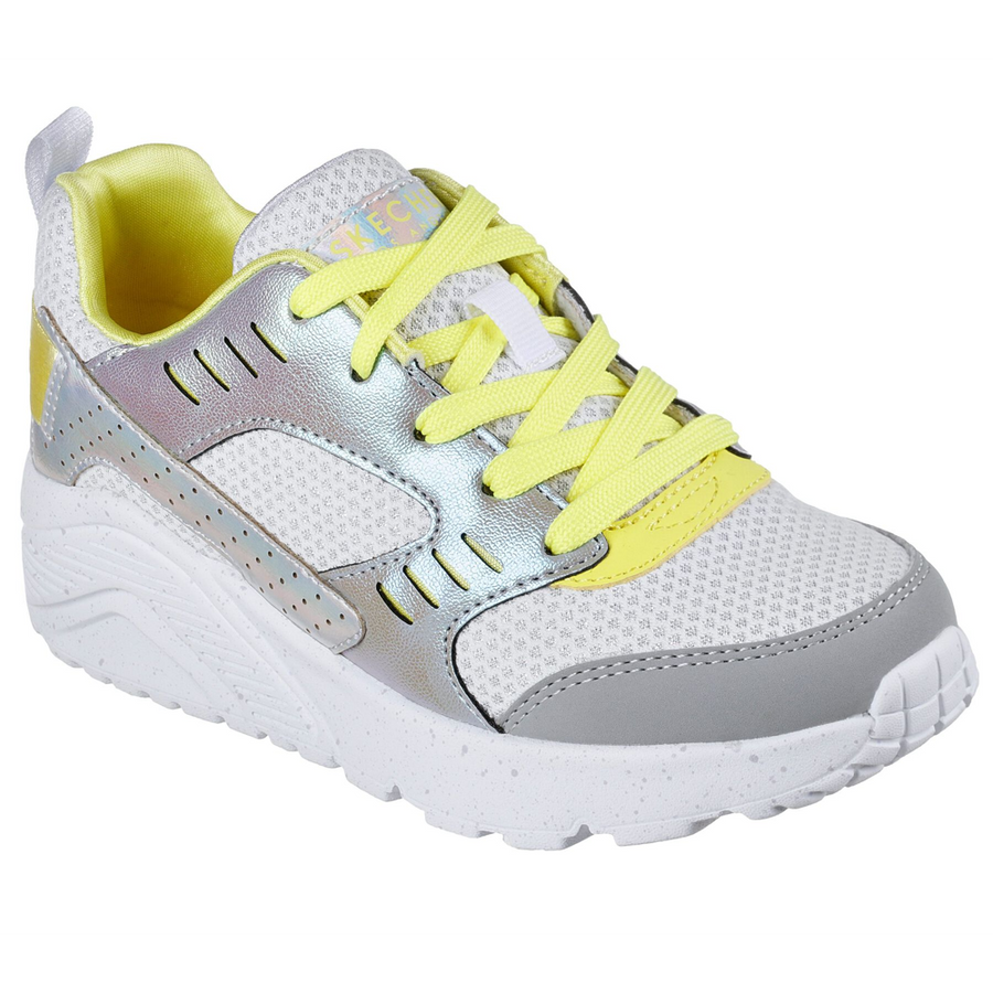 Skechers 310463 Girls Trainer-White/Silver