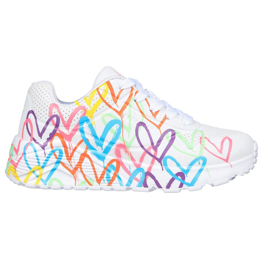 Skechers 314064 Girls Trainer-White Multi