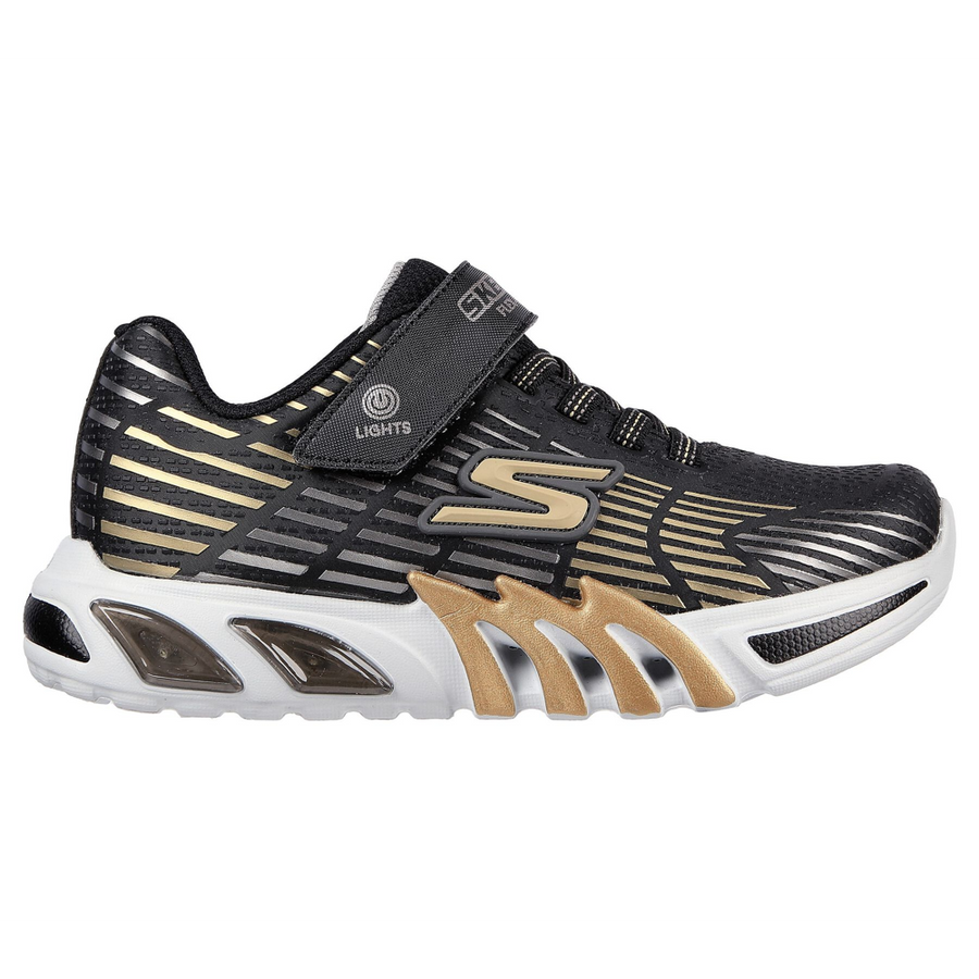 Skechers 400135 Boys Trainer-Black/Gold