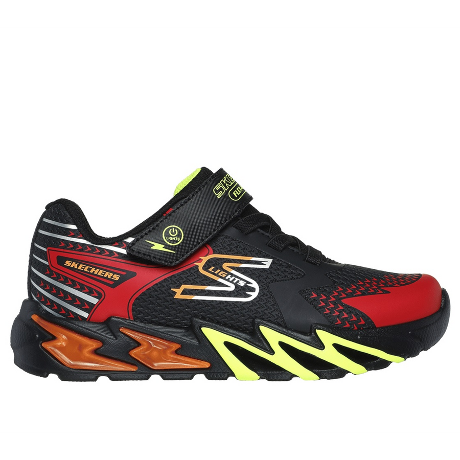 Skechers 400138 Boys Trainer-Black/Red