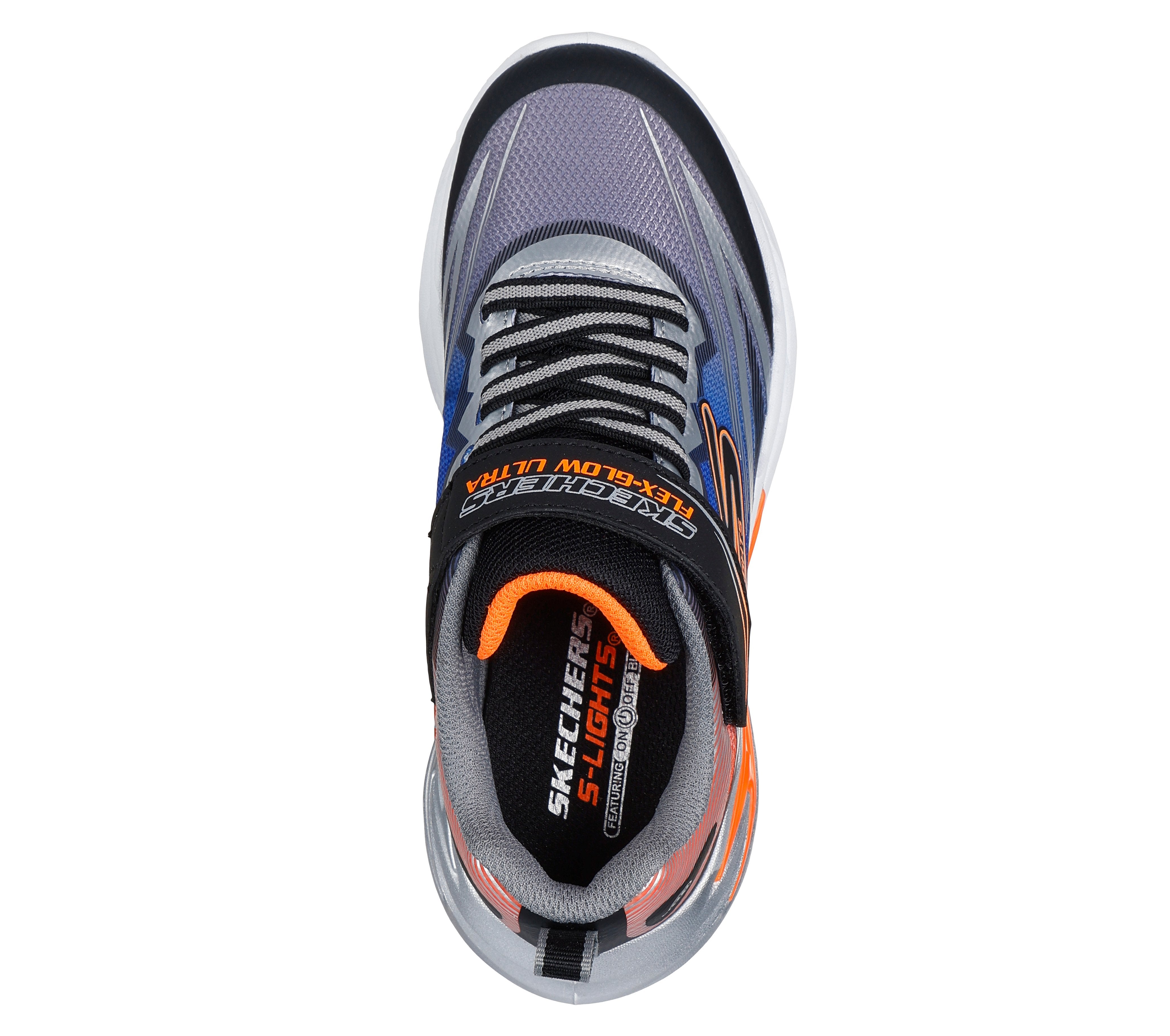Skechers 400139L Boys Trainer-Black/Silver