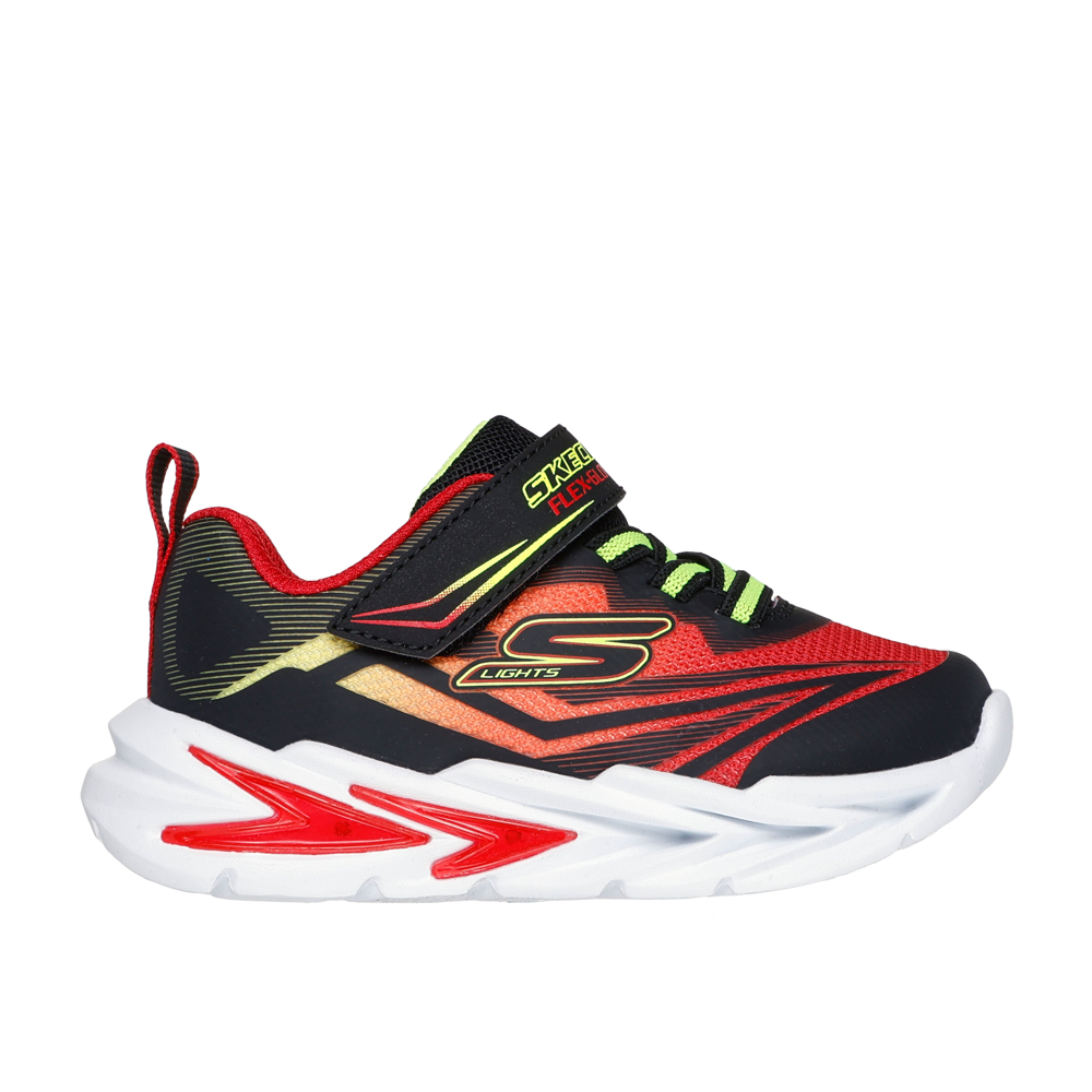 Skechers 400139l Boys Trainer-Black/Red