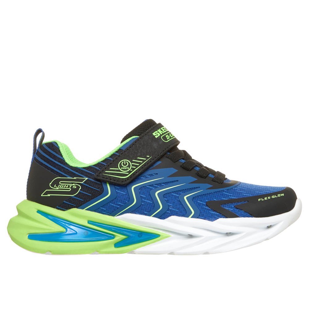 Skechers 400141lc Boys Trainer-Blue/Lime