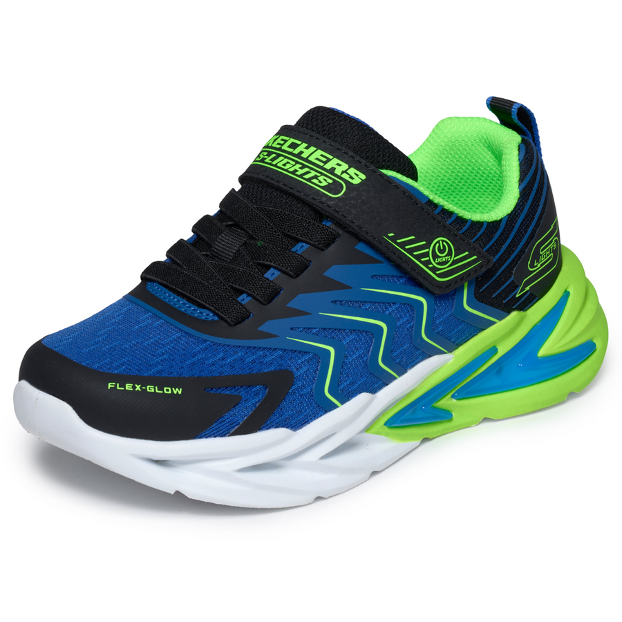 Skechers 400141lc Boys Trainer-Blue/Lime