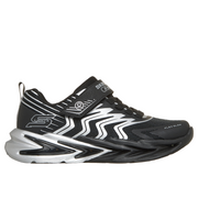 Skechers 400141lc Boys Trainer-Black/Silver