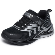 Skechers 400141lc Boys Trainer-Black/Silver