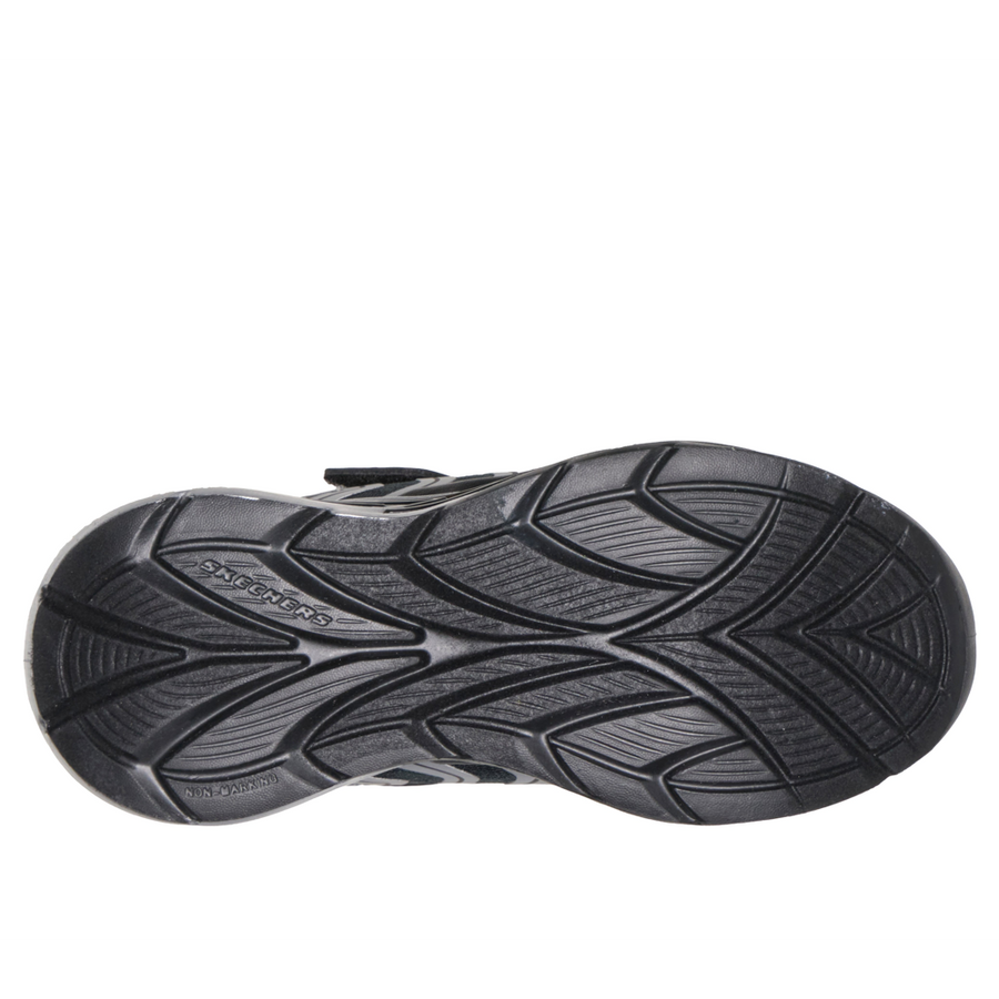 Skechers 400141lc Boys Trainer-Black/Silver