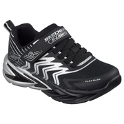 Skechers 400141lc Boys Trainer-Black/Silver