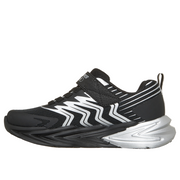 Skechers 400141lc Boys Trainer-Black/Silver
