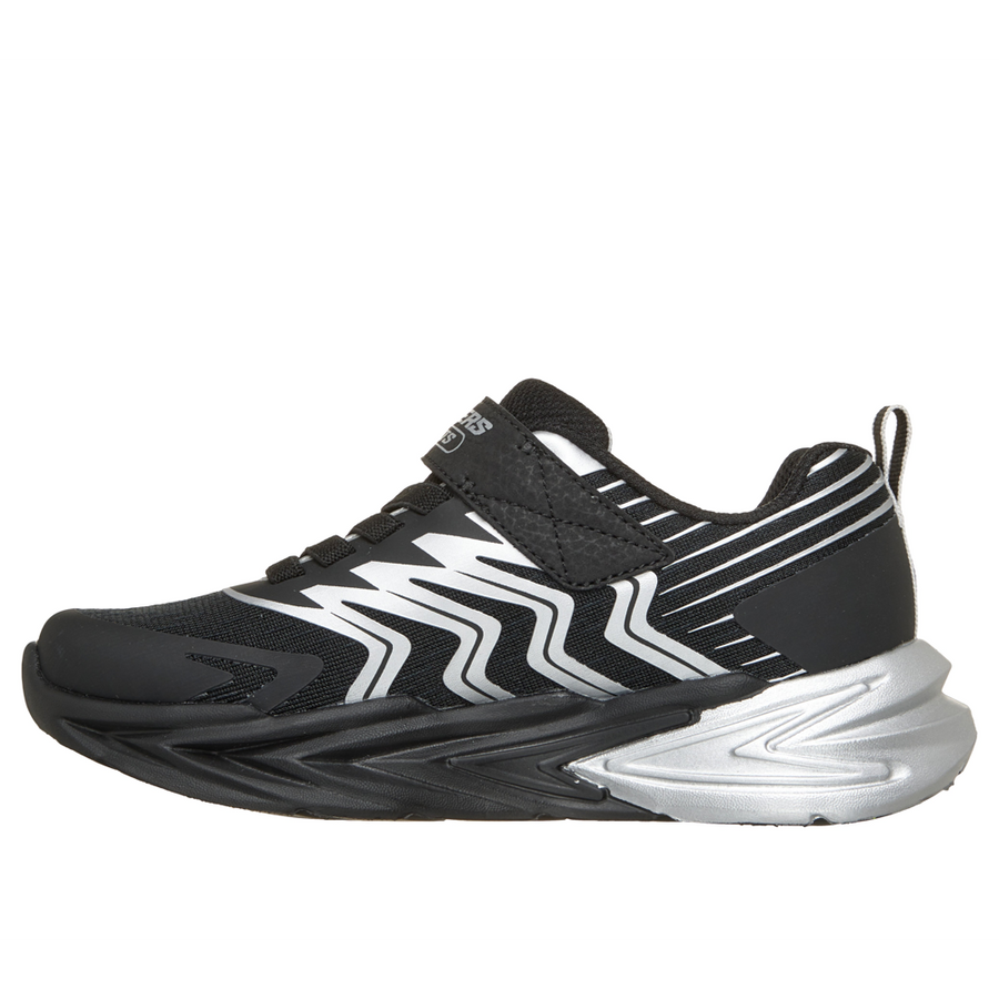 Skechers 400141lc Boys Trainer-Black/Silver