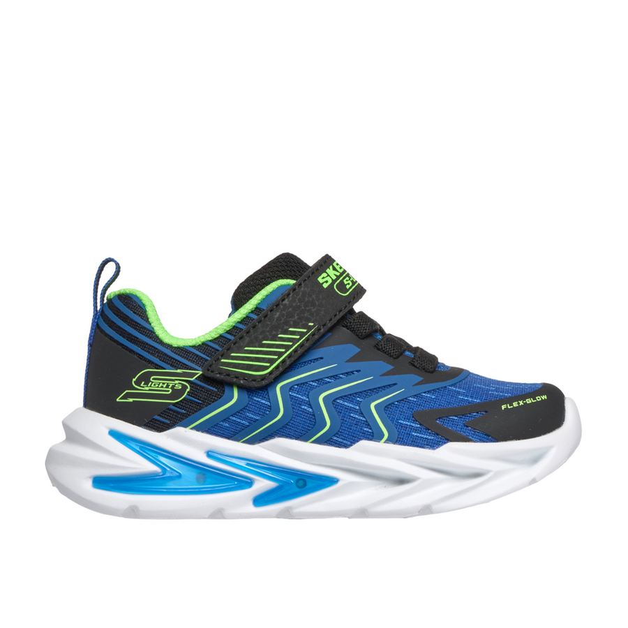 Skechers 400141nc Boys Trainer-Blue/Lime