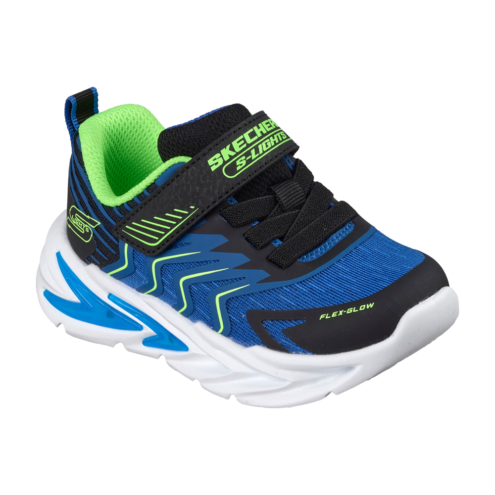 Skechers 400141nc Boys Trainer-Blue/Lime
