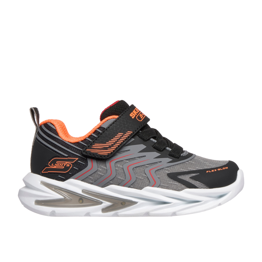 Skechers 400141nc Boys Trainer-Black/Charcoal