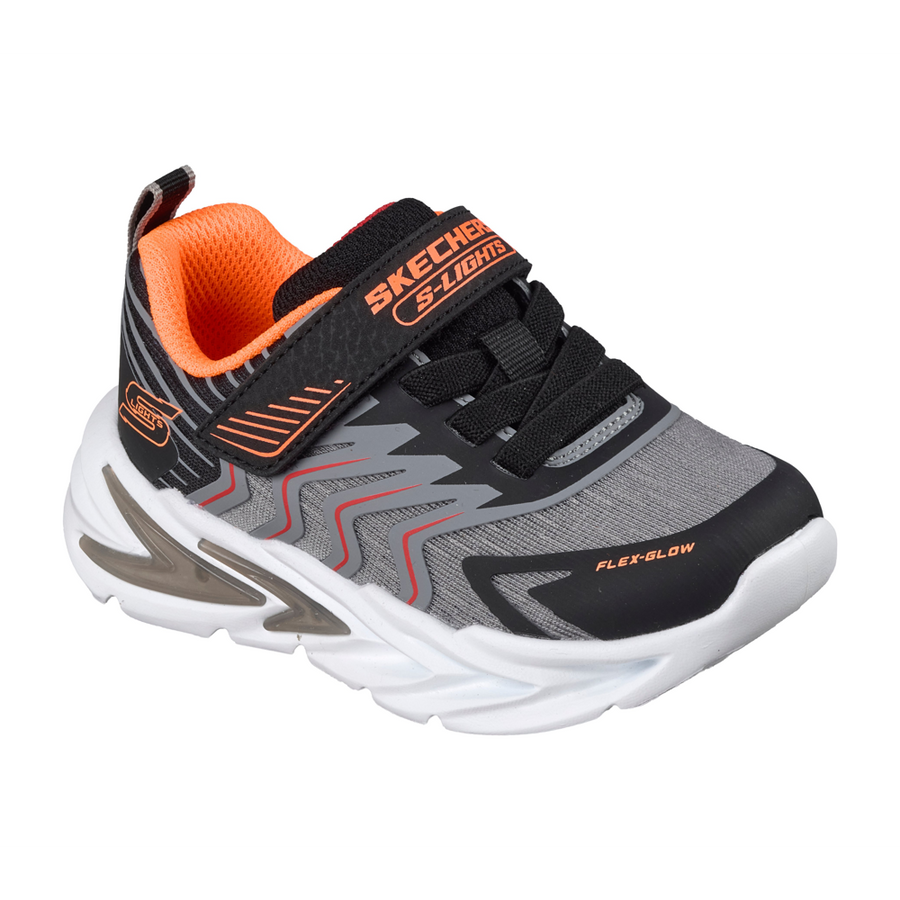 Skechers 400141nc Boys Trainer-Black/Charcoal
