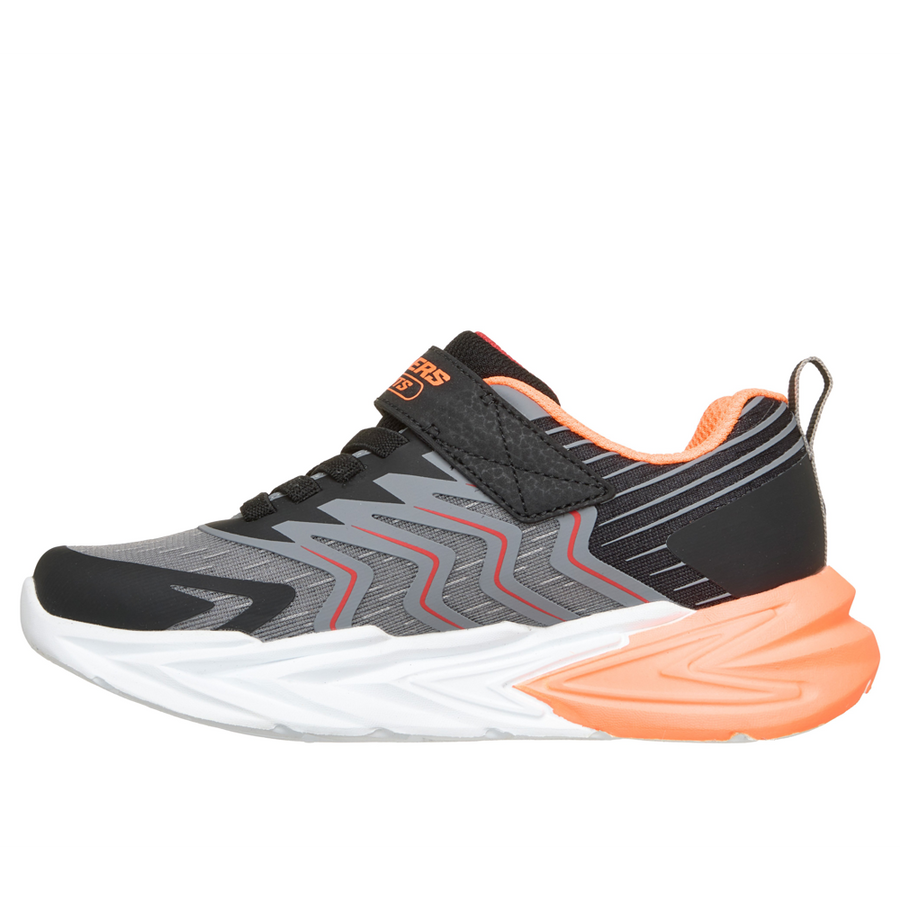 Skechers 400141nc Boys Trainer-Black/Charcoal