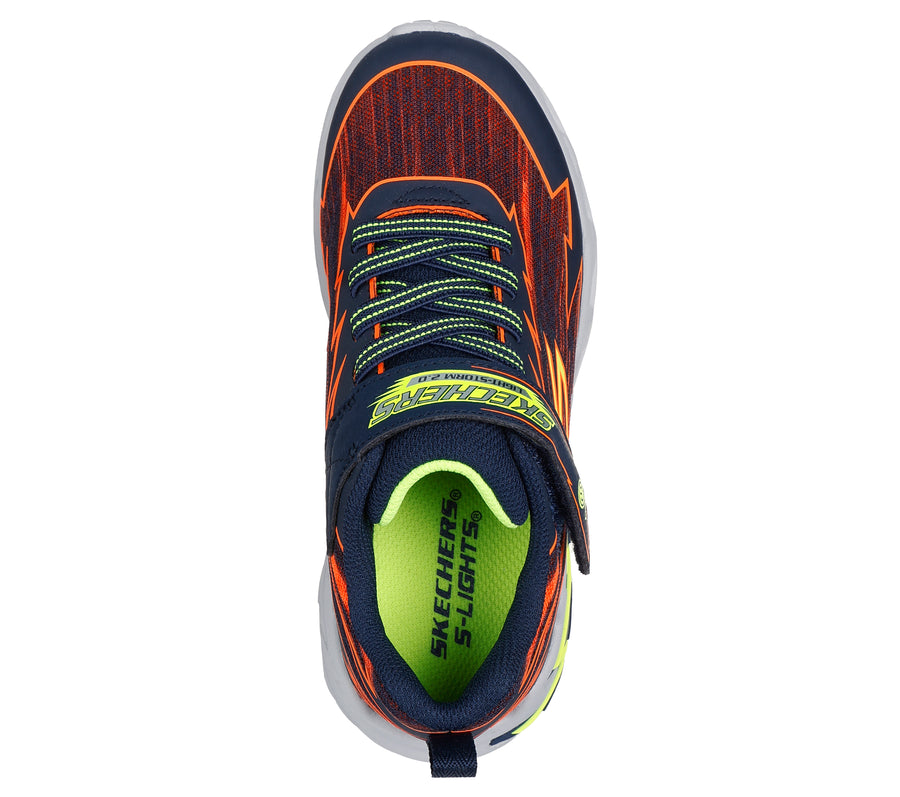 Skechers 400149 Boys Trainer-Navy/Orange