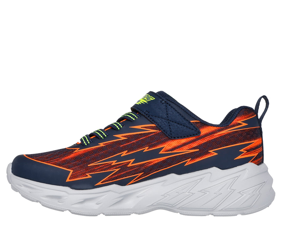 Skechers 400149 Boys Trainer-Navy/Orange