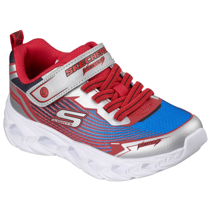 Skechers 400590l Boys' Trainer-Silver Multi