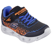 Skechers 400603L Boys Trainer-Blue/Orange