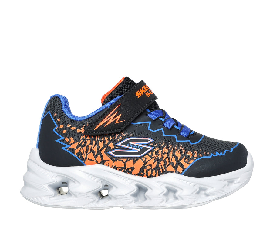 Skechers 400603N Boys Trainer-Blue/Orange