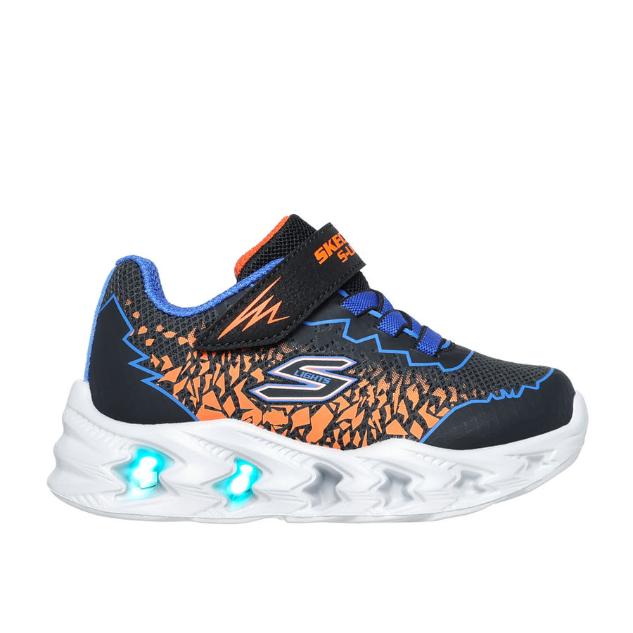 Skechers 400603N Boys Trainer-Blue/Orange