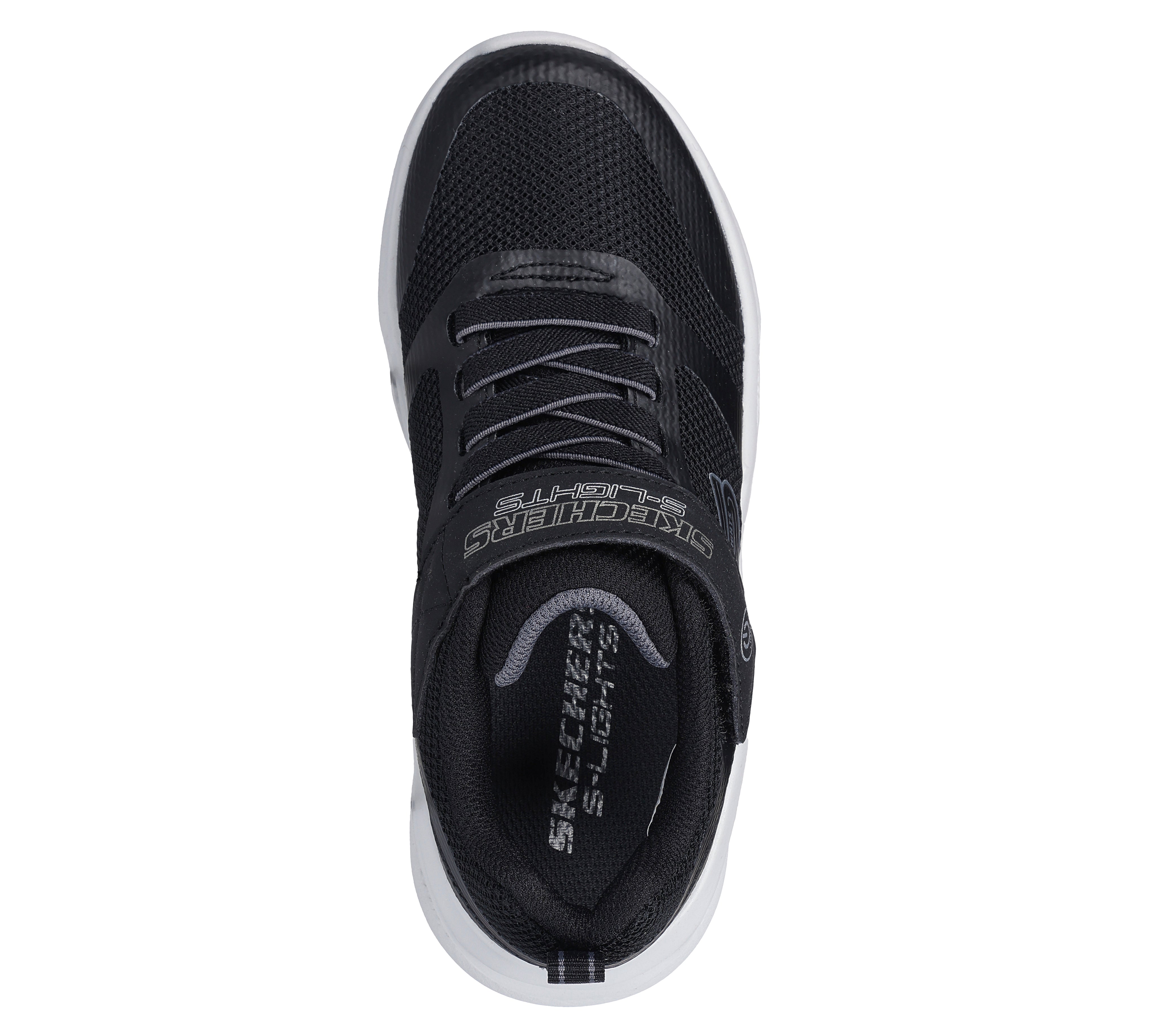 Skechers 401675 Boys Trainer-Black/Grey