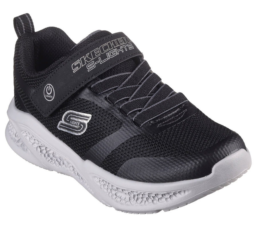 Skechers 401675 Boys Trainer-Black/Grey