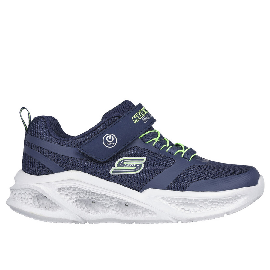 Skechers 401675 Boys Trainer-Navy/Lime