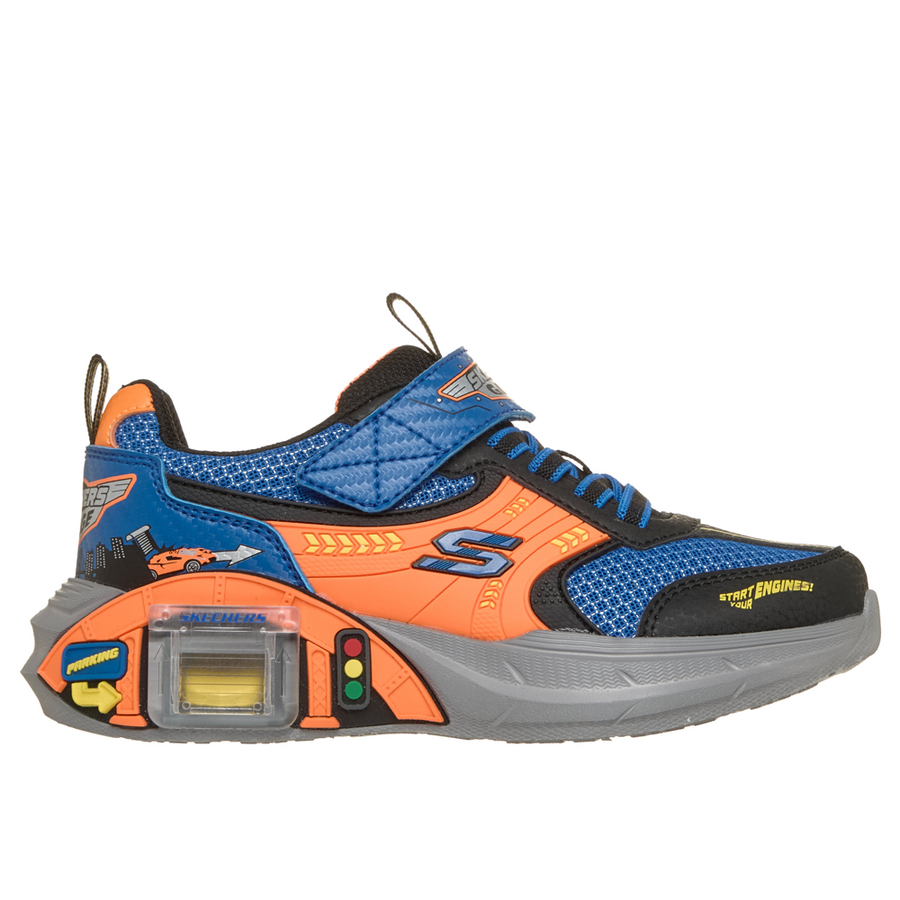 Skechers 402150l Boys Garage T-Blue/Orange
