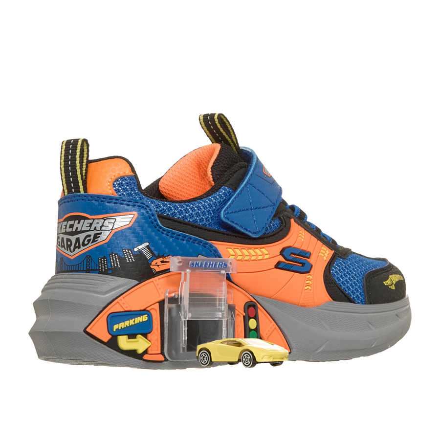 Skechers 402150l Boys Garage T-Blue/Orange