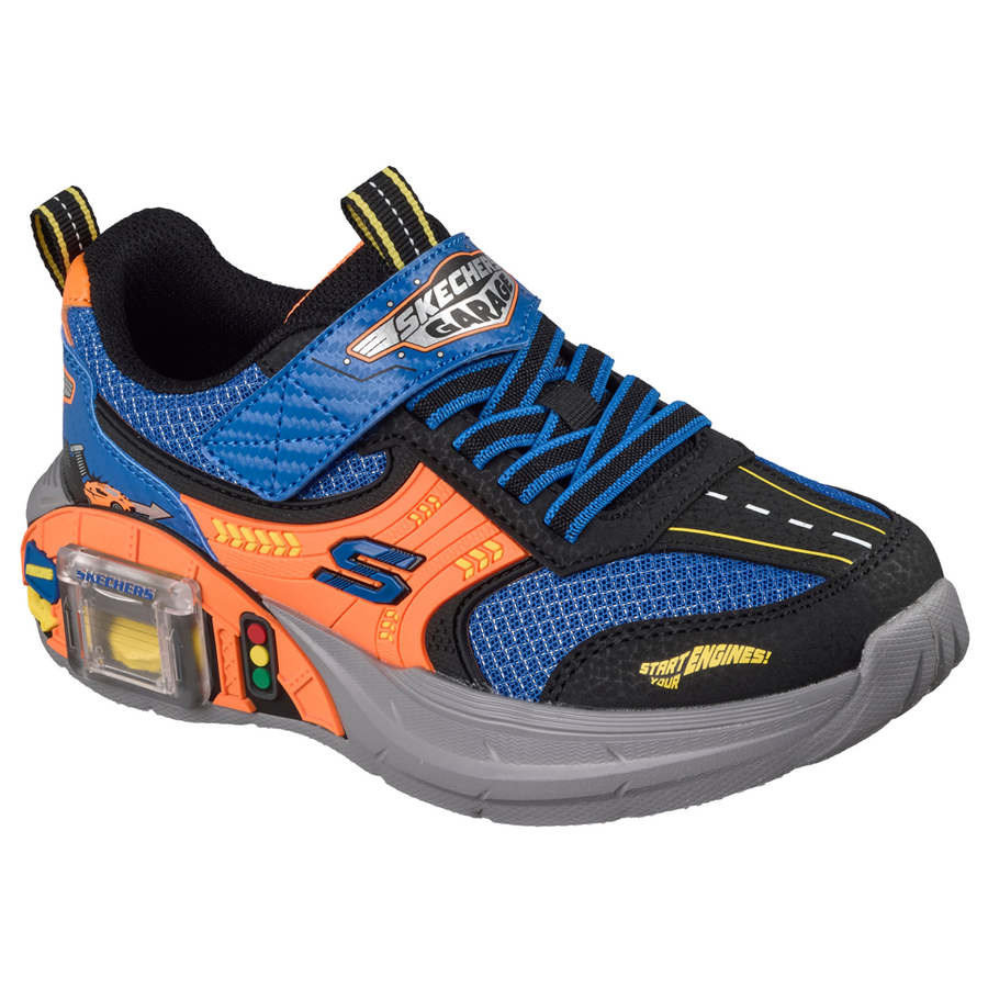 Skechers 402150l Boys Garage T-Blue/Orange