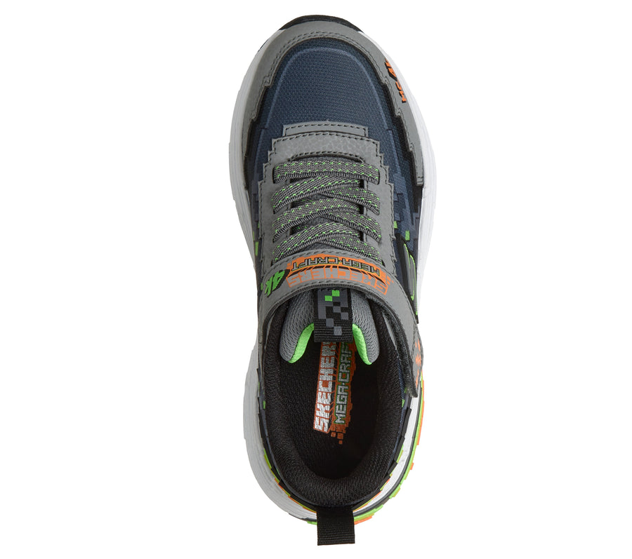 Skechers 402160l Boys Trainer-Grey/Lime