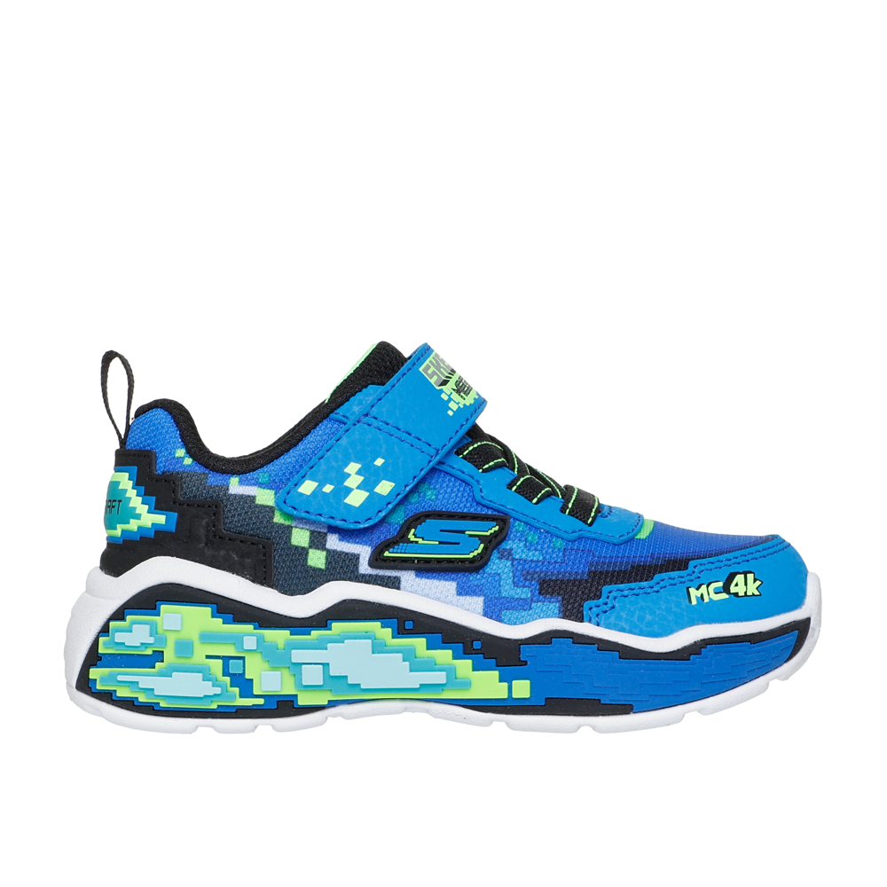 Skechers 402162N Boys Trainer-Blue/Lime