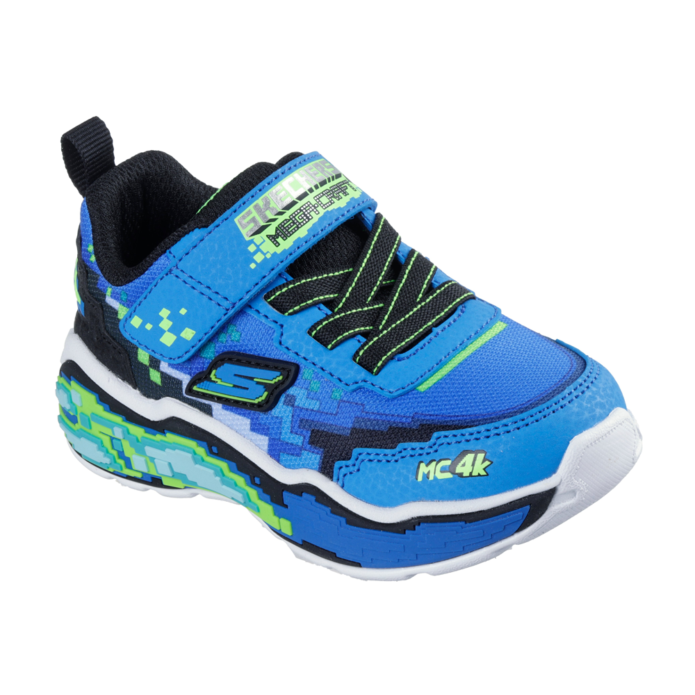 Skechers 402162N Boys Trainer-Blue/Lime