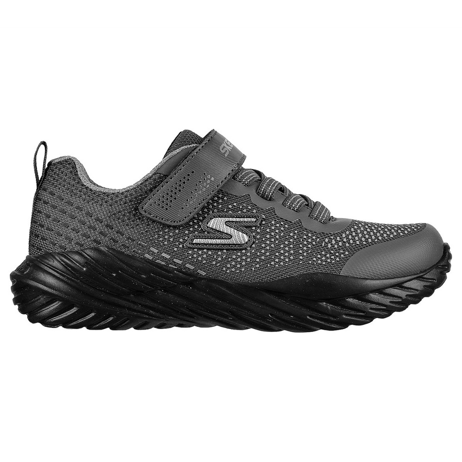 Skechers 403753 Boys Trainer-Grey/Black