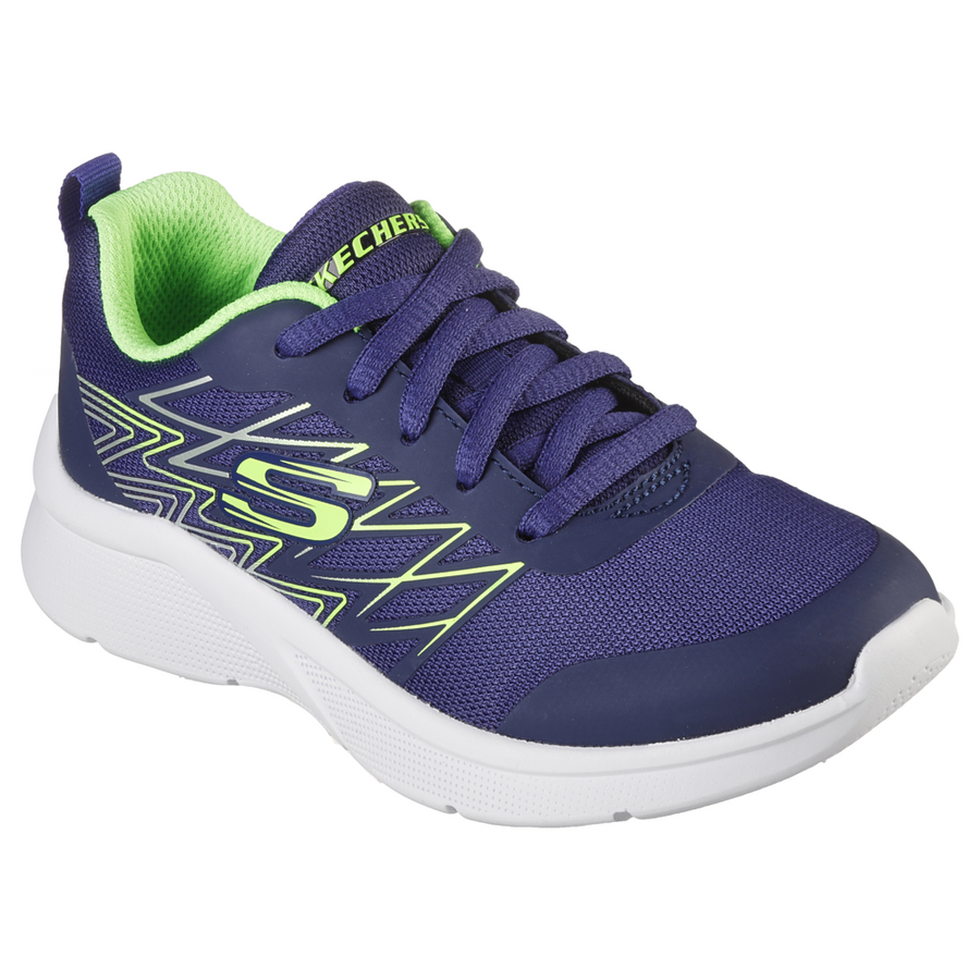 Skechers 403769 Boys Trainer-Navy/Lime