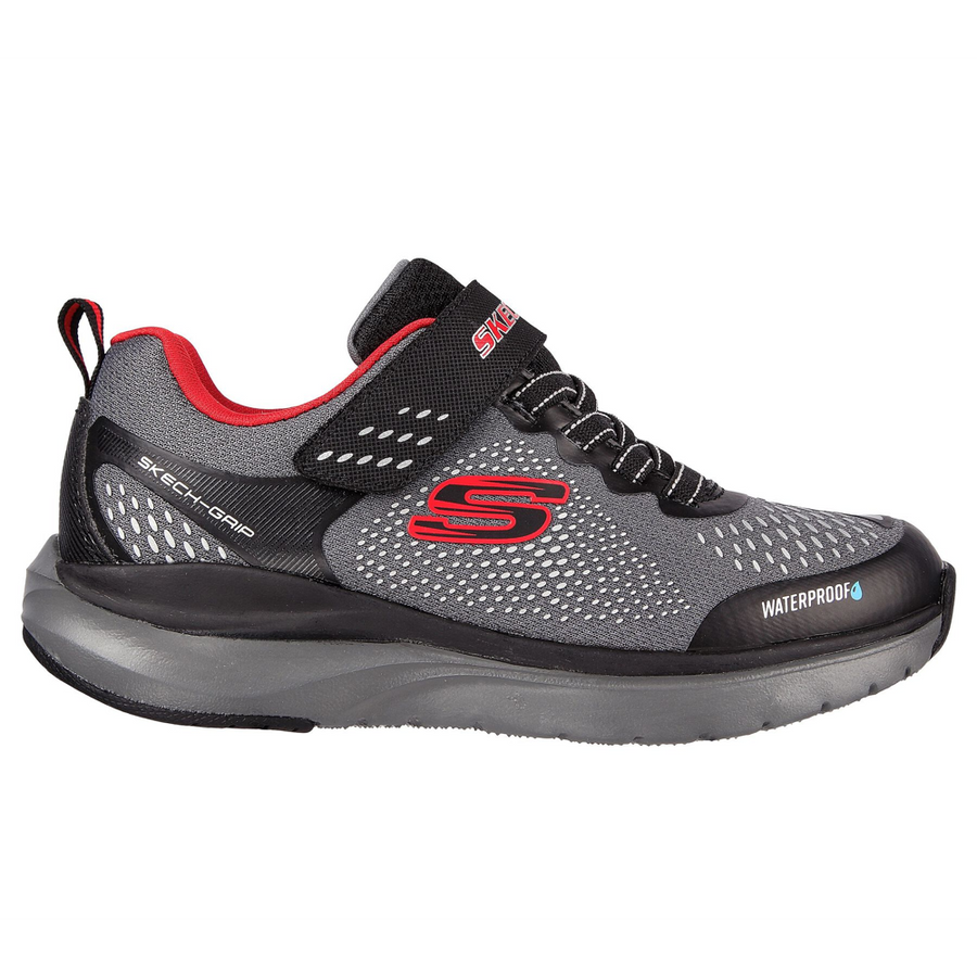 Skechers 403847 Boys Trainer-Grey/Blk Wp