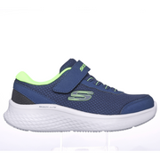 Skechers 404015L Boys Trainer-Navy/Lime